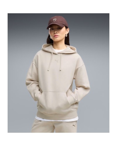 SUDADERA MUJER ESS Centered Cat Logo Relaxed HIELO