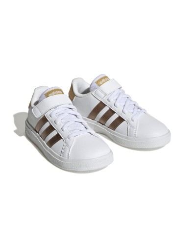 DEPORTIVO GROUND COURT 2.0 EL K CLOUD WHITE / CLOUD WHITE / MATTE GOLD