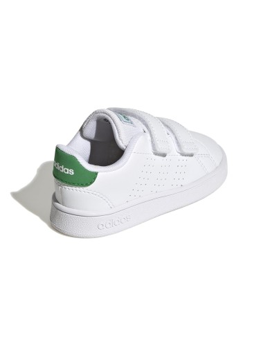 DEPORTIVO ADVANTAGE CF I PARTE SUPERIOR SINTÉTICA HORMA CLÁSICA CIERRE DE VELCRO FORRO TEXTIL SUELA DE GOMA CLOUD WHITE/GREEN/CO