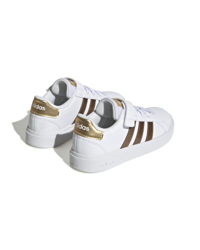 DEPORTIVO GROUND COURT 2.0 EL K CLOUD WHITE / CLOUD WHITE / MATTE GOLD