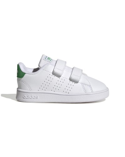 DEPORTIVO ADVANTAGE CF I PARTE SUPERIOR SINTÉTICA HORMA CLÁSICA CIERRE DE VELCRO FORRO TEXTIL SUELA DE GOMA CLOUD WHITE/GREEN/CO