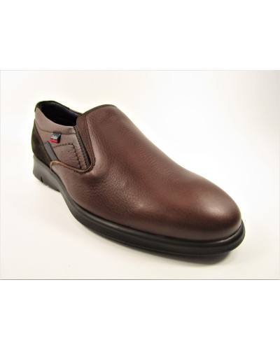 MOCASIN PIEL COLORADO PISO ASTON ELASTICO MARRON