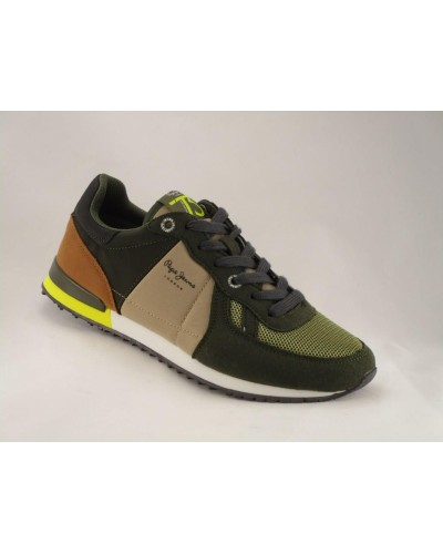 ADEPORTIVADO NAYLON & MESH FABRIC SYNTHETIC SUEDE KHAKI G CORDONES