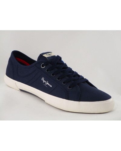 LONA ABERMAN SMART ALGODON ORGANICO NAVY CORDONES