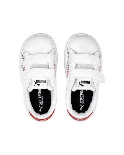 DEPORTIVO PUMA SMASH V2 BRAND LOVE V INFANT SP23 BLANCO/NEGRO