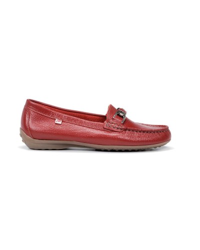 MOCASIN PIEL BRUNI PIEL FLOTER ROJO PLANTILLA EXTRAÍBLE