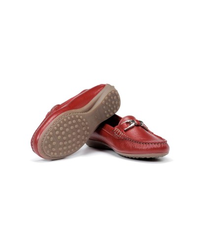 MOCASIN PIEL BRUNI PIEL FLOTER ROJO PLANTILLA EXTRAÍBLE