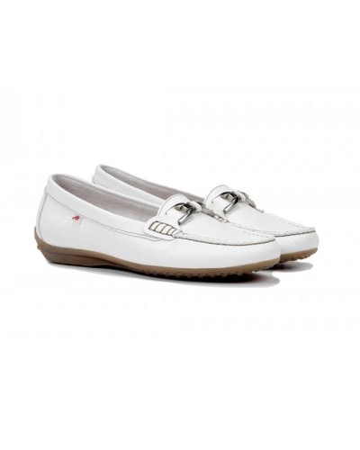 MOCASIN PIEL BRUNI PIEL FLOTER BLANCO PLANTILLA EXTRAÍBLE