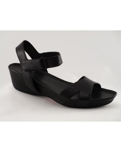 SANDALIA MICRO PIEL NEGRO VECRO