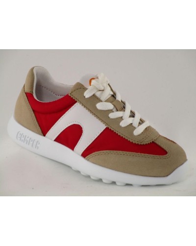 SNEAKER DYNAMO PIEL/TEXTIL DRIFFIE BLANCO/ROJO