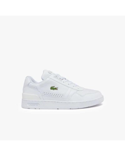 DEPORTIVO MENS LACOSTE T-CLIP LEATHER AND SYNTHETIC SNEAKERS WHITE / WHITE