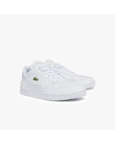 DEPORTIVO MENS LACOSTE T-CLIP LEATHER AND SYNTHETIC SNEAKERS WHITE / WHITE