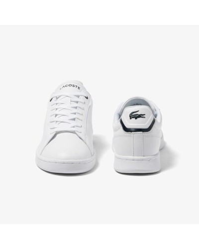 DEPORTIVO MENS LACOSTE CARNABY PRO BL LEATHER TONAL SNEAKERS WHITE/NAVY