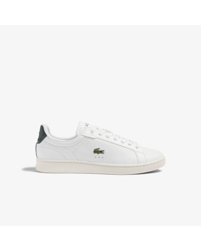 DEPORTIVO MENS LACOSTE CARNABY PRO LEATHER PREMIUM SNEAKERS WHITE / DARK GREEN