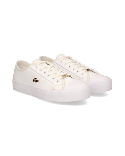 DEPORTIVO WOMENS ZIANE PLUS GRAND LEATHER TONAL WHITE/GOLD