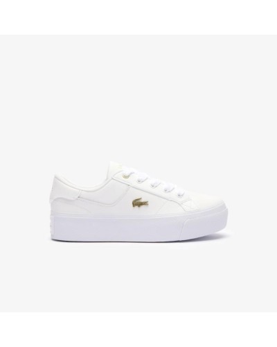 DEPORTIVO WOMENS ZIANE PLATFORM SNEAKERS WHITE / GOLD