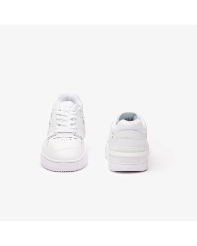 DEPORTIVO WOMENS LACOSTE LINESHOT LEATHER TONAL SNEAKERS WHITE / WHITE