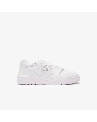 DEPORTIVO MENS LACOSTE LINESHOT LEATHER TONAL SNEAKERS WHITE / WHITE