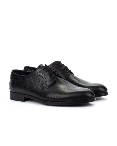 ZAPATO KINGSLEY PIEL NEGRO VESTIR CORDONES