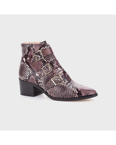 BOTIN TACON ZINNIA PIEL PURPURA