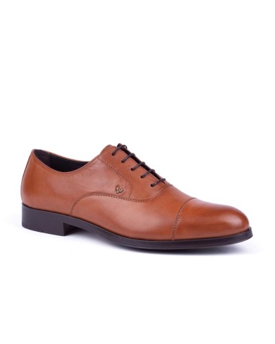 ZAPATO EMPIRE COGNAC PIEL DECORADO