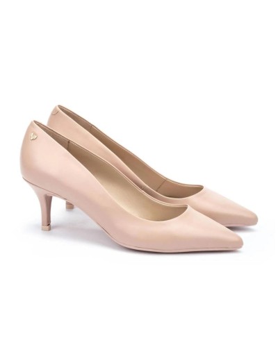 ZAPATO SALON PIEL TACON BAJO FONTAINE NUDE