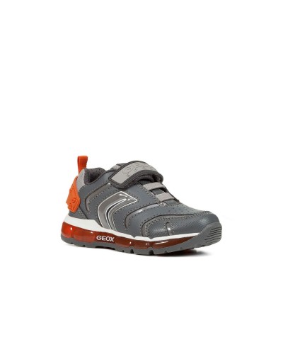 DEPORTIVO LUCES J ANDROID BOY PIEL/MATERIAL DK GREY/ORANGE