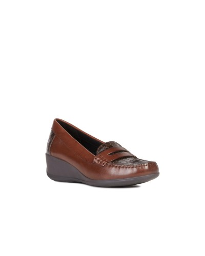 MOCASIN CUÑA D ARETHEA B PIEL/MATERIAL BROWN