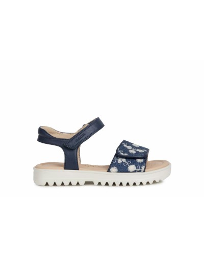 SANDALIA J S.CORALIE G.D CUERO/TEXTIL NAVY VELCROS