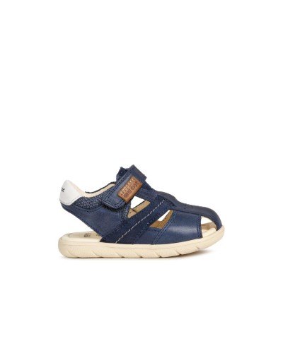 SANDALIA B S.ALUL B. A PIEL NAVY VELCRO