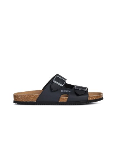 SANDALIA U SANDAL GHITA A CUERO/PIEL BLACK