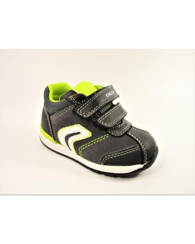 ADEPORTIVADO B RISHON BOY B PIEL/SINTETICO DARK GREY/LIME