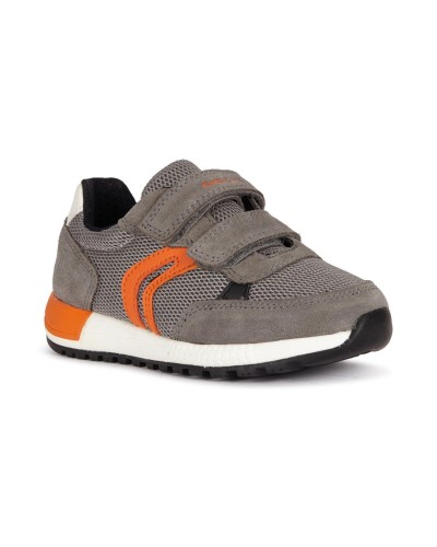 DEPORTIVO J ALBEN BOY A PIEL/TELA GREY/ORANGE