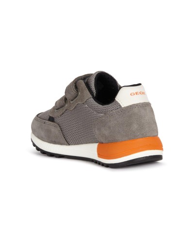 DEPORTIVO J ALBEN BOY A PIEL/TELA GREY/ORANGE