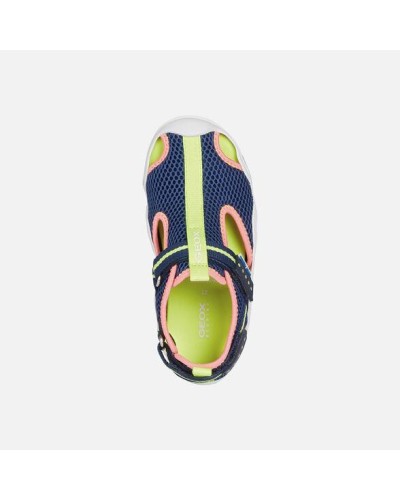 SANDALIA AGUA J WADER GIRL A TEJIDO/SINTETICO NAVY/FLUOR FUCSIA