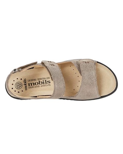 SANDALIA CUÑA BAJA PLANTILLA EXTRAIBLE GETHA ARTIC MONACO DARK TAUPE