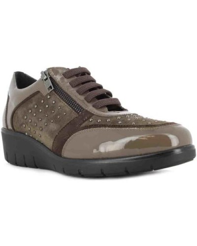 ZAPATO CUÑA PLANTILLA EXTRAIBLE PIEL / TEXTIL MEMBRANA TEX TAUPE