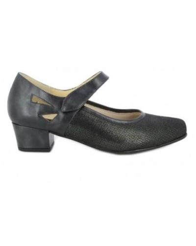 ZAPATO SALON VENECIA PIEL/LYCRA NEGRO