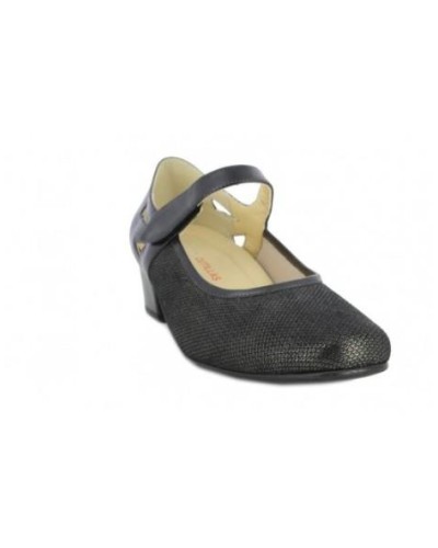 ZAPATO SALON VENECIA PIEL/LYCRA NEGRO