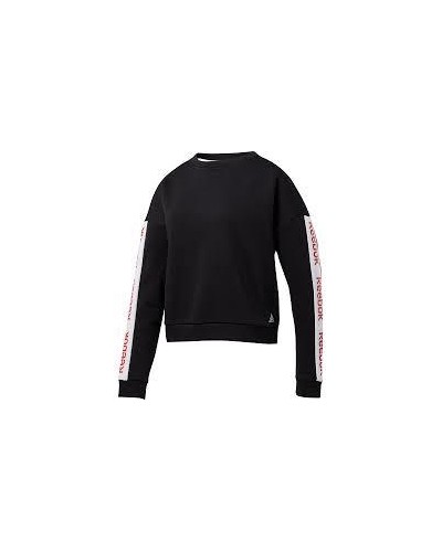 SUDADERA LINEAR LOGO CREW 70% ALGODÓN 30% POLYESTER BLACK