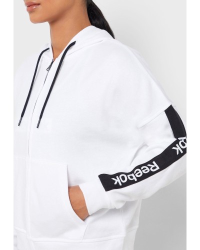 SUDADERA CREMALLERA CAPUCHA TRAINING TE LINEAR LOGO F BLANCO