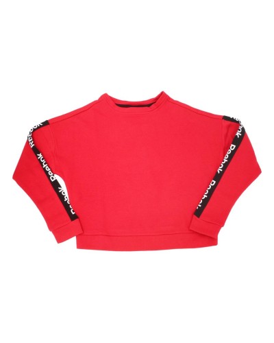 SUDADERA TRAINING LINEAR LOGO CREW ROJO