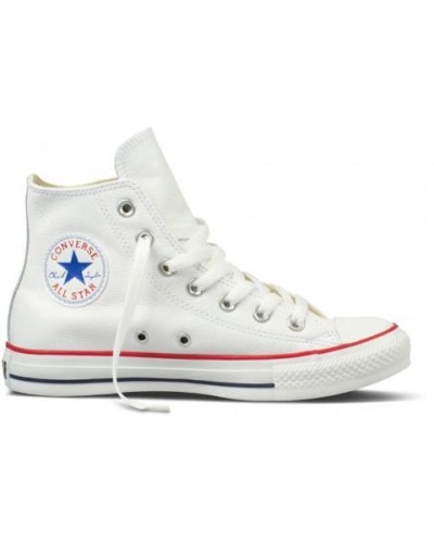 LONA CHUCK TAYLOR ALL STAR HI WHITE UNI C/O PIEL ELEGANTE PARA UNA SENSACIÓN Y UN ASPECTO SUAVES SUELA DE GOMA VULCANIZADA PARA 