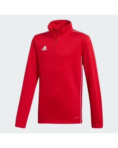 SUDADERA CREMALLERA CORE18 TR TOP Y 100% POLYESTER POWER RED/WHITE