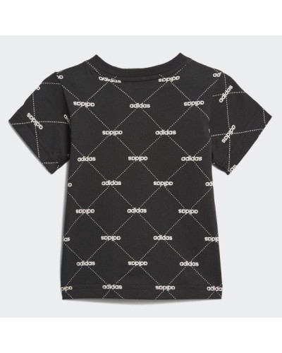 CAMISETA MANGA CORTA I LIN GRAPH TEE 100% ALGODÓN BLACK/WHITE