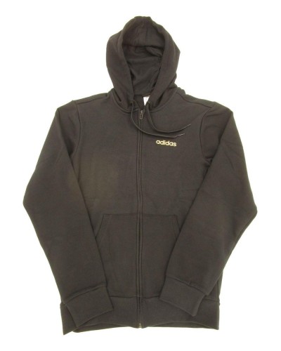 SUDADERA CREMALLERA CAPUCHA M ESS BR FZ ALGODON/POLYESTER NEGRO