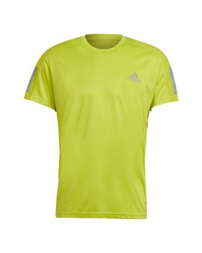 CAMISETA MANGA CORTA RUNNING ADIDAS OWN THE RUN TEE MEN 100% rec polyester acid yellow