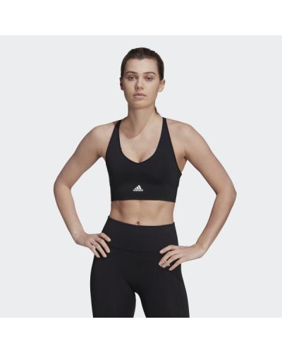 TOP RUNNING DESIGNED TO MOVE SEAMLESS BRA TOP 73% rec polyester/19% REC.PA/8% Elasthane Black/white