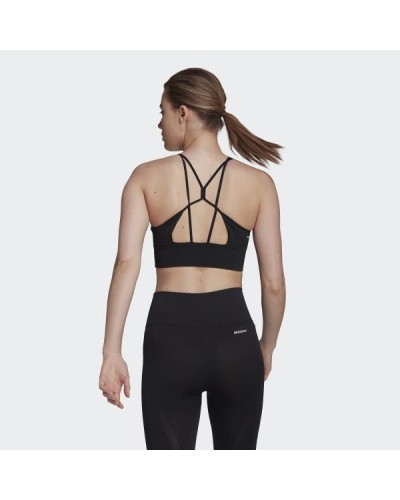 TOP RUNNING DESIGNED TO MOVE SEAMLESS BRA TOP 73% rec polyester/19% REC.PA/8% Elasthane Black/white