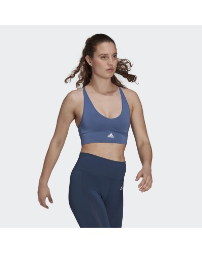 TOP RUNNING DESIGNED TO MOVE SEAMLESS BRA TOP 73% rec polyester/19% REC.PA/8% Elasthane crew blue/black